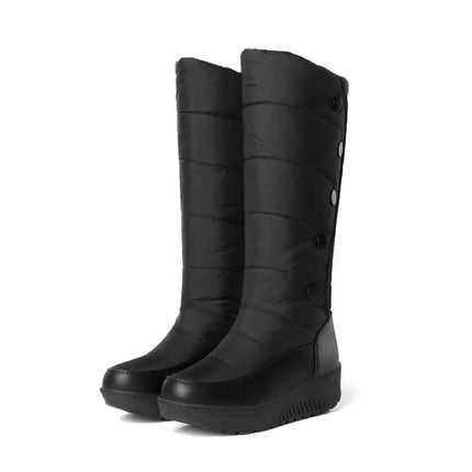 Women Mid Calf Winter Down Platform Boots.