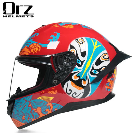 Orz full Face DOT Tribal Motorcycle Helmets