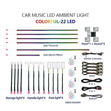 Full Color Streamer LED Car Atmosphere Light