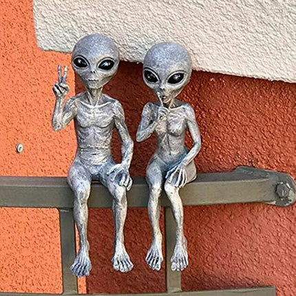 Home Funny Outdoor Alien Garden Figurines