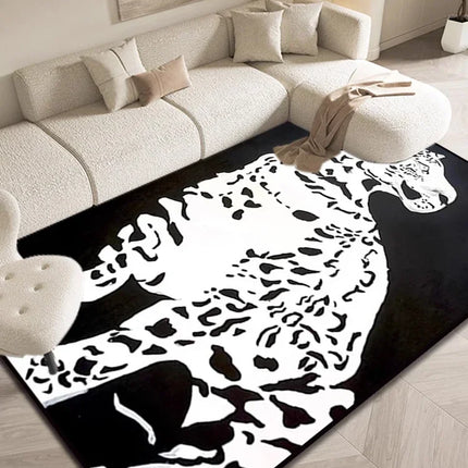 Nordic Leopard Cat Animal Living Area Rugs