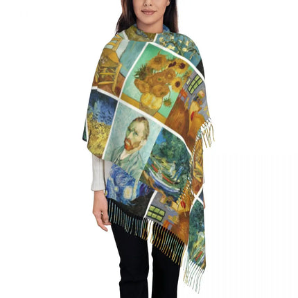 Van Gogh Tassel 3D Scarf