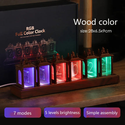 RGB Glow Tube Cyberpunk Party Alarm Clock