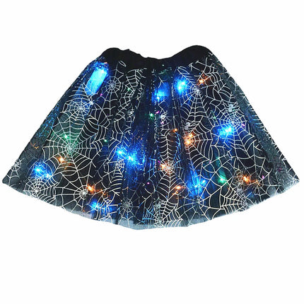 Baby Girl Scary LED Cobweb Tutu Skirt