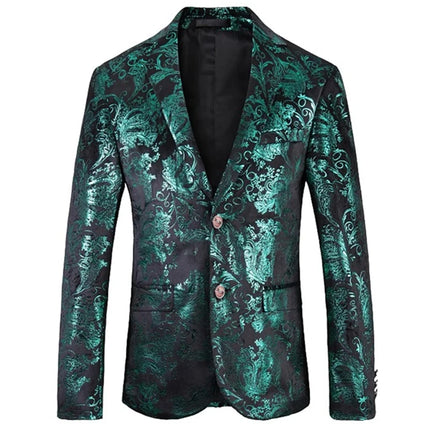 Men Business Casual Floral Party Blazer