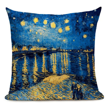 Van Gogh Square Pillow Cover Decor - Mad Fly Essentials