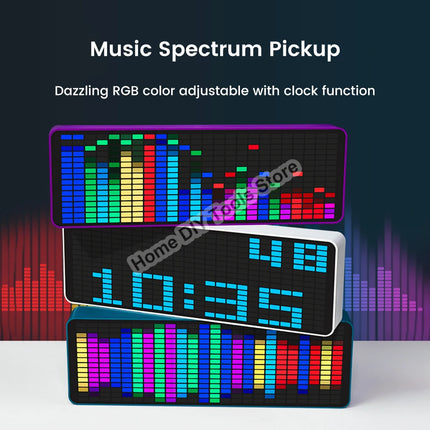 Digital RGB Rhythm Music LED Voice Electronic Clock