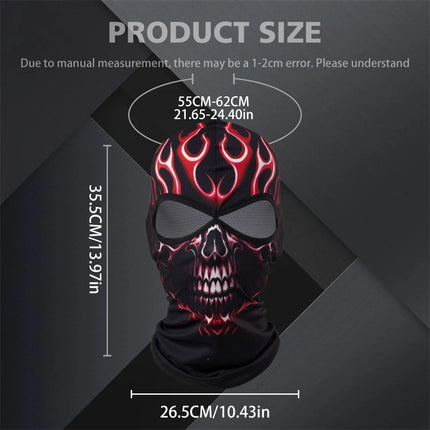 Black Balaclava Ghost Skull Face Mask