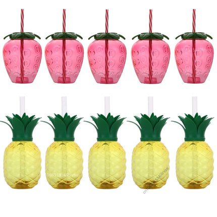 Strawberry Pineapple Hawaiian Party Cups