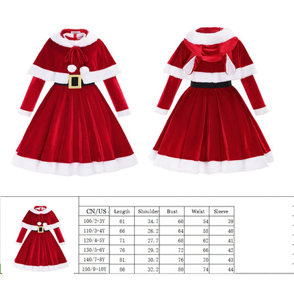 Baby Girl Xmas Party 2pc Velvet Dress Sets