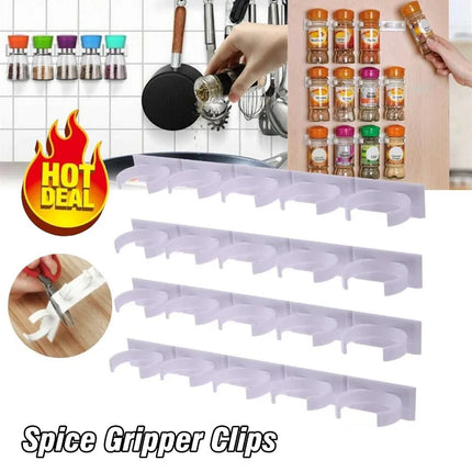 Spice Clips 5-20 Jars Kitchen Wall Organizer