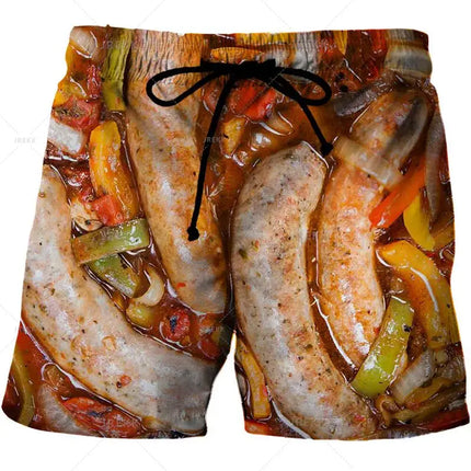 Men Gourmet Food 3D Graphic Boardshorts