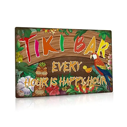 Retro Vintage Tiki Bar Outdoor Wall Sign Decor