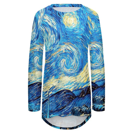 Women Van Gogh 3D Long Tees