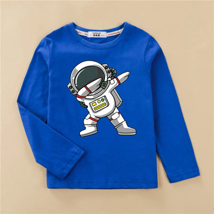 Boys Spaceman Astronaut Cotton Summer Tees