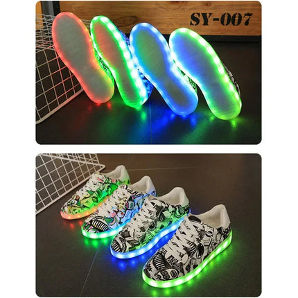 Kids LED Luminous USB Sneakers