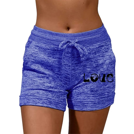 Women Love Cat Summer Yoga Fitness Shorts