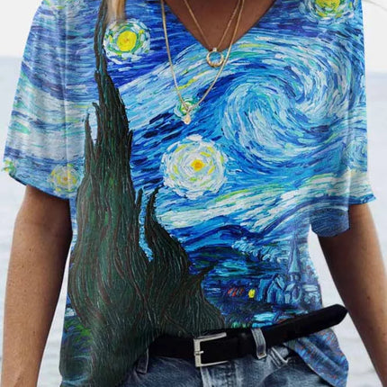 Women 3D Van Gogh Starry Night Tops