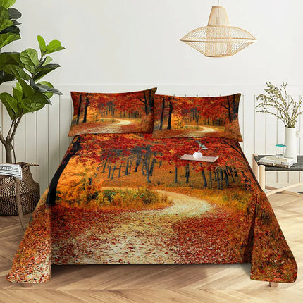 Home Scenic Forest 3D Microfiber Queen King Bedroom Set