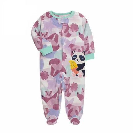 Baby Boy Fall Fleece Animal Rompers