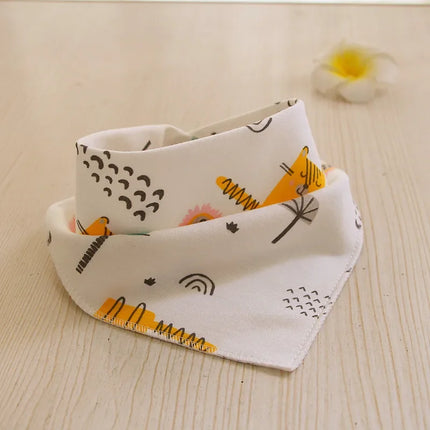 Baby Cartoon Animal Triangular Burp Cloths