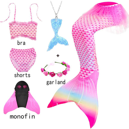 Girl Mermaid Tail Beach Dresses