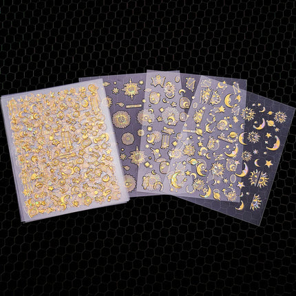 6pcs 3D Luminous Butterfly Nail Stickers