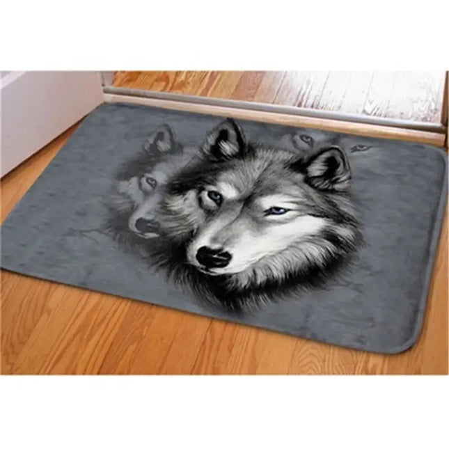 Home Animal Wolf Bear 40x60 Entrance Kitchen Mat