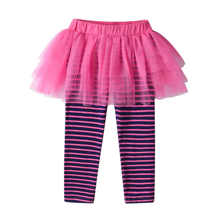 Baby Girl 3D Stripped Tutu Skirt Pants Set