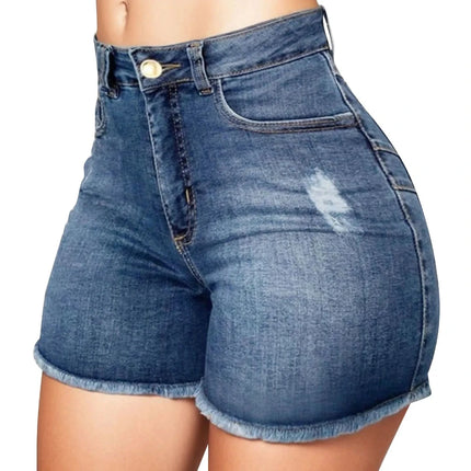 Women Slim High Waist Jean Shorts