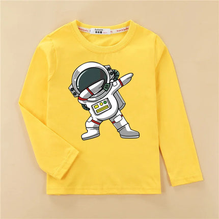 Boys Spaceman Astronaut Cotton Summer Tees