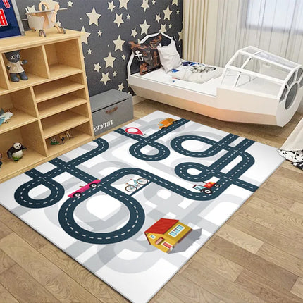 Kids Crawl Road Traffic Route Floor Map