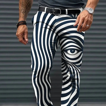 Men Whirling Eye Casual Vacation Wear Pants