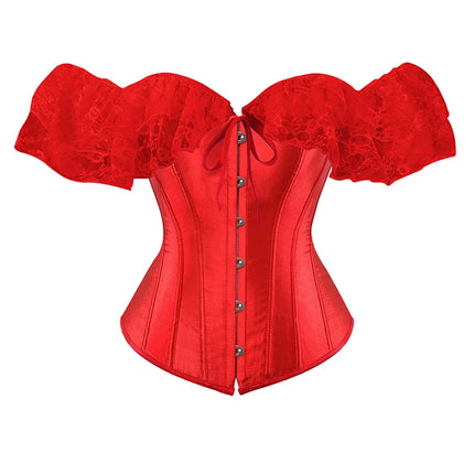 Women Black Red Gothic Shapewear Corset