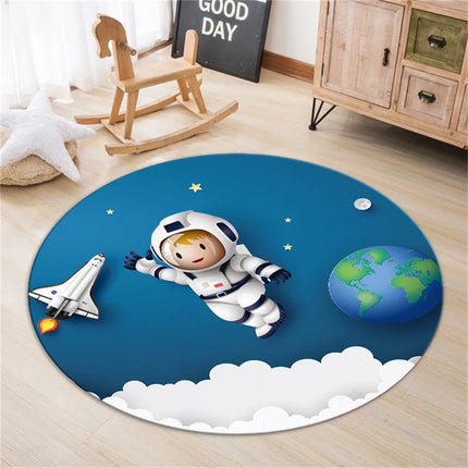 Kids Room 3D Astronaut Round Area Rug