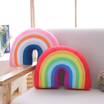 Rainbow Shaped Kids Plush Toy Neck Pillow