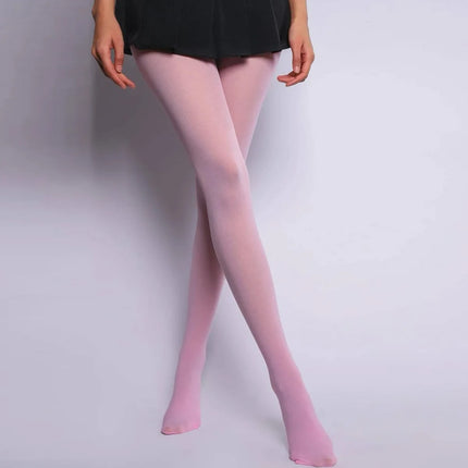 Women 120D Elegant Black Pink Breathable Pantyhose