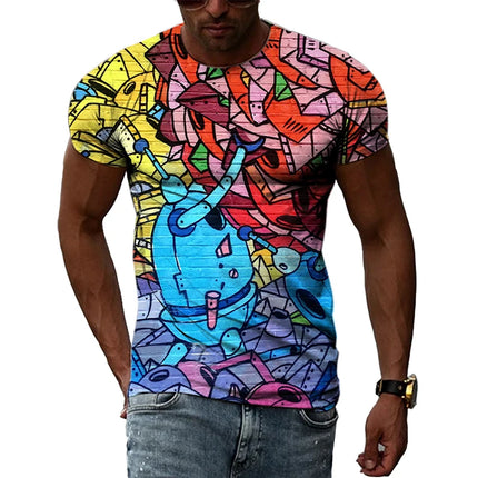 Men 3D Summer Street Art Graffiti Tees