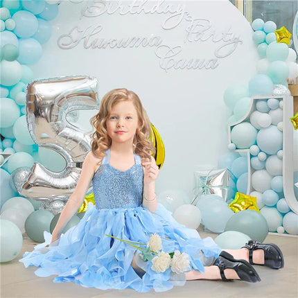 Baby Girl 2-12Y Rainbow Princess Birthday Dress