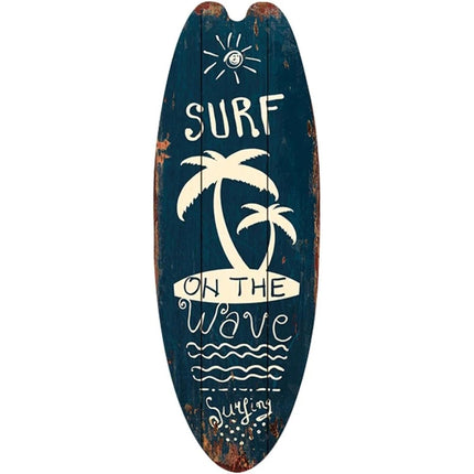 Surf the Wave Surfboard Wall Sign Decor