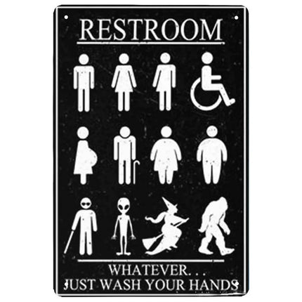 Nostalgia Vintage Bathroom Restroom Wall Art Decor