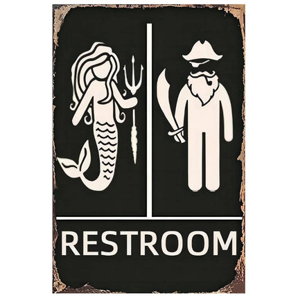 Nostalgia Vintage Bathroom Restroom Wall Art Decor