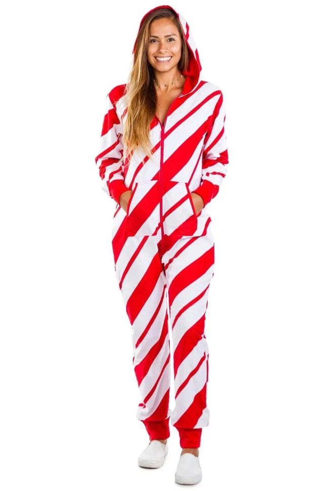 Women Winter Warm 2024 Holiday Sleepwear Jumpsuits