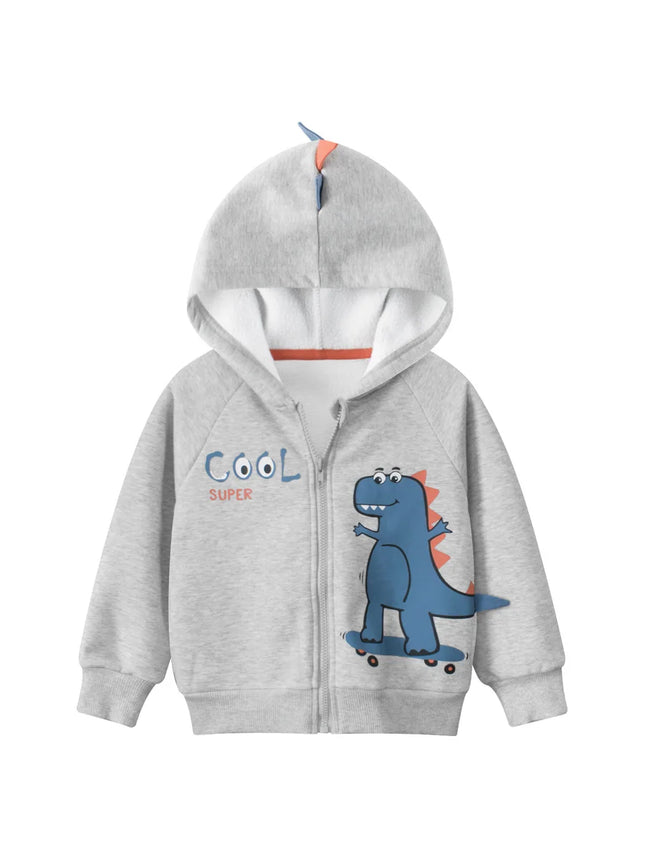 Baby Boys 3D Dinosaur Casual Hoodies