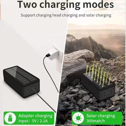 Solar Powered 200k mAh Wireless Battery Charger Powerbank