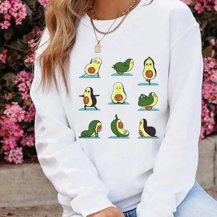 Women Graphic Avocado Sessions Casual Pullovers