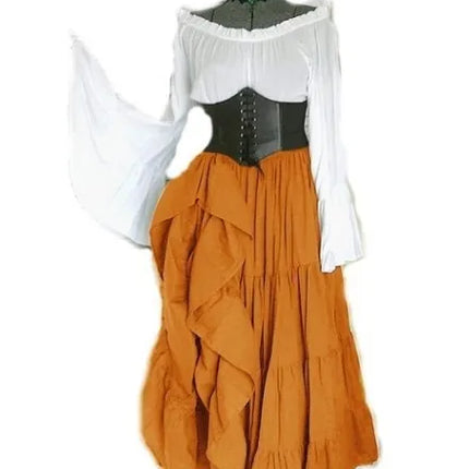 Women Medieval European Long Party Dress