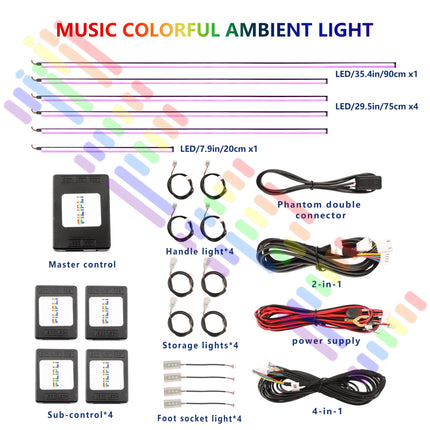 RGB App Control Car Interior Ambient Light