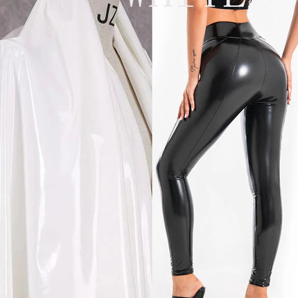 Women Glossy Leather High Waist Clubwear Leggings