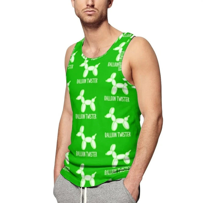 Men Funny Balloon Dogs Activewear Tank Top